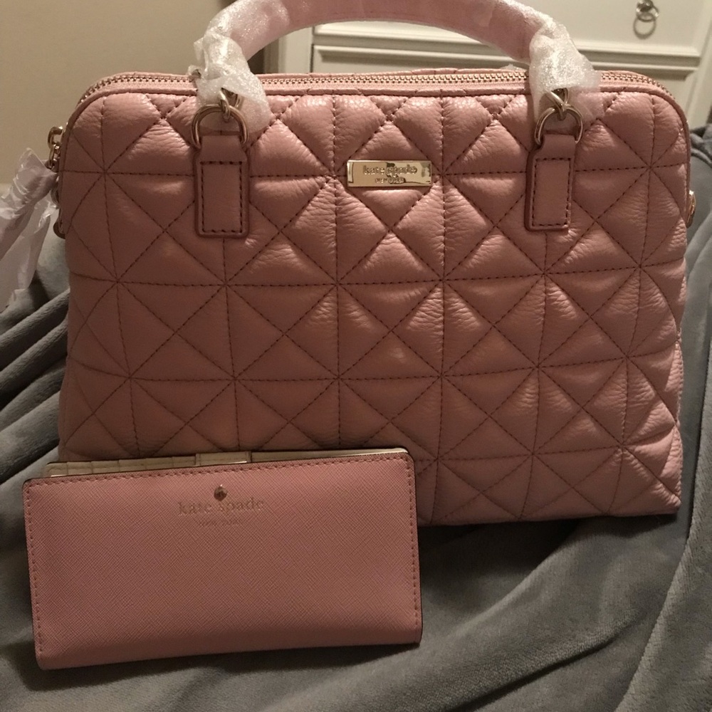 Kate Spade Rachelle Quilted Handbag in Cipria pink